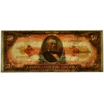 USA, Gold Certificate, 50 dolarów 1913 - Teehee & Burke - PMG 25