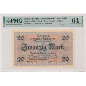 Memel, 20 Mark 1922 - PMG 64