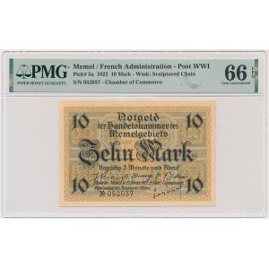 Memel, 10 Mark 1922 - PMG 66 EPQ