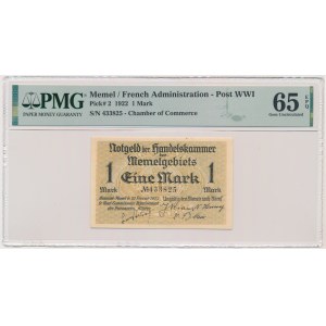 Memel (Kłajpeda), 1 marka 1922 - PMG 65 EPQ