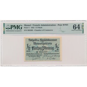 Memel, 1/2 Mark 1922 - PMG 67 EPQ