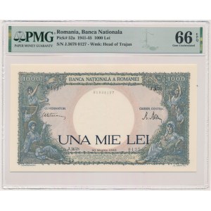 Rumunia, 1.000 lei 1945 - PMG 66 EPQ