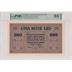 Rumunia, 1.000 lei (1917) - PMG 64 EPQ - PIĘKNY