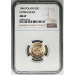 20 Pfennige 1949 Miedzionikiel - NGC MS67