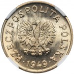 20 groszy 1949 Miedzionikiel - NGC MS67