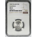 50 groszy 1949 Aluminium - NGC MS65