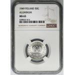 50 pennies 1949 Aluminum - NGC MS65