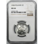 2 złote 1958 Jagody - NGC MS66