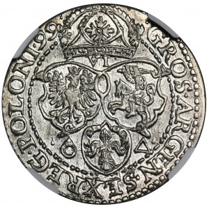 Sigismund III Vasa, Sechster von Malbork 1599 - NGC MS61 - kleiner Kopf