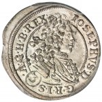 Silesia, Habsburg rule, Joseph I, 3 Kreuzer Breslau 1710 FN - PCGS MS62 - ex. Ejzenhart