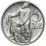 5 złotych 1958 Rybak - wąska ósemka