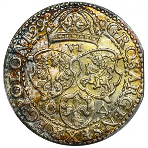 Sigismund III Vasa, Malbork Sechstes Gut 1599 - PCGS MS62 - großer Kopf