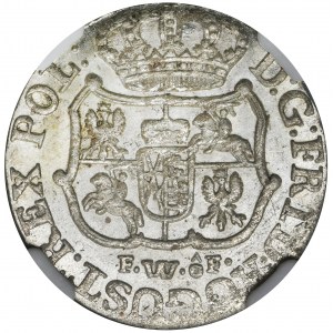 August III Sas, 1/24 Taler (Pfennig) Dresden 1756 FWôF - NGC MS65