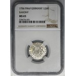 Augustus III of Poland, 1/24 Thaler Dresden 1756 FWôF - NGC MS65