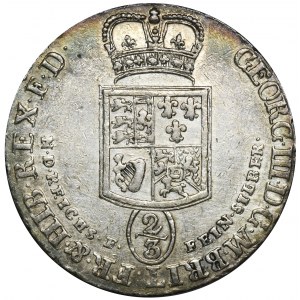 Deutschland, Braunschweig-Calenberg-Hannover, Georg III. von Hannover, 2/3 Thaler Clausthal 1795 PLM