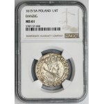 Sigismund III Vasa, 1/4 Thaler Danzig 1615 - NGC MS61