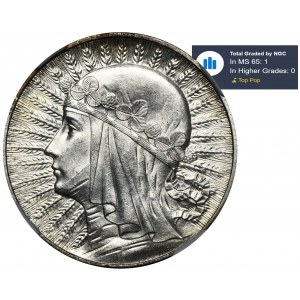 Kopf einer Frau, 5 Gold London 1932 - NGC MS65 - EXKLUSIV