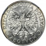 Głowa Kobiety, 5 złotych Londyn 1932 - NGC MS65 - WYŚMIENITA