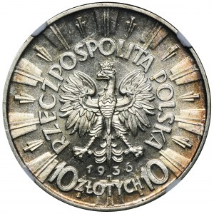 Piłsudski, 10 Zloty 1936 - NGC MS63