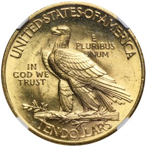 USA, 10 Dollars Philadelphia 1932 - NGC MS64 - Indianerkopf