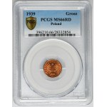 1 penny 1939 - PCGS MS66 RD