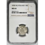 Polish Kingdom, 10 groszy Warsaw 1830 KG - NGC MS64 - RARE