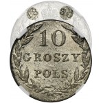 Königreich Polen, 10 groszy Warschau 1830 KG - NGC MS64 - RARE