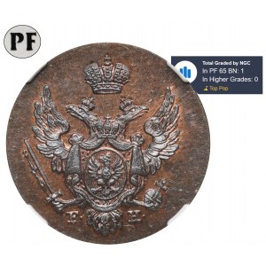 Polish Kingdom, 1 polish groschen Warsaw 1828 FH - NGC PF65 BN - EXTREMELY RARE