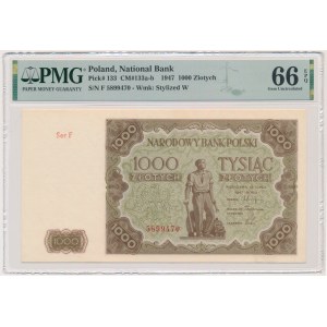 1.000 Gold 1947 - F - PMG 66 EPQ