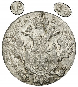 Polish Kingdom, 10 groszy Warsaw 1830 KG - RARE