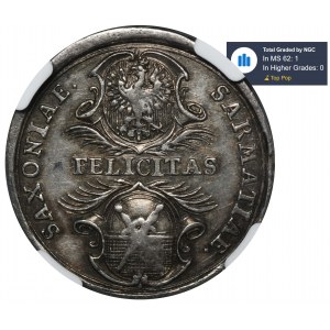 August II the Strong, Medal Peace in Altranstadt 1706 - NGC MS62 - RARE