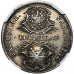 August II Mocny, Medal Pokój w Altranstadt 1706 - NGC MS62 - RZADKI