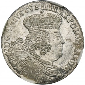 Augustus III of Poland, 1/4 Thaler Leipzig 1754 EC - NGC MS63+