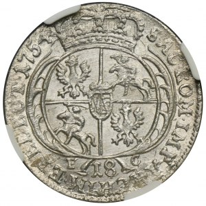 Augustus III of Poland, 1/4 Thaler Leipzig 1754 EC - NGC MS63+