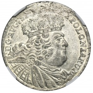 Augustus III of Poland, 8 Groschen Leipzig 1753 - NGC MS62 - without EC