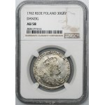 August III of Poland, 30 Groschen Danzig 1762 REOE - NGC AU58