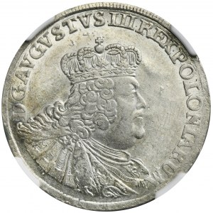 Augustus III of Poland, 1/4 Thaler Leipzig 1756 EC - NGC MS61