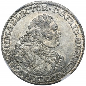 August III Sas, Vikarpfennig Dresden 1740 - NGC AU55