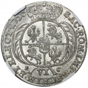 August III Sas, Sechster von Leipzig 1756 EC - NGC MS64