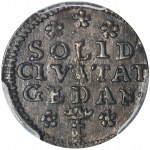 August III Sas, Szeląg Gdańsk 1757 - PCGS MS62 BN