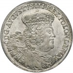 Augustus III of Poland, 1/4 Thaler Leipzig 1755 EC - PCGS MS62 - large bust