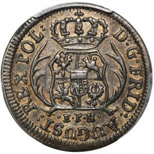 Augustus II. der Starke, 1/12 Taler (zwei Groschen) Leipzig 1713 EPH - PCGS AU55