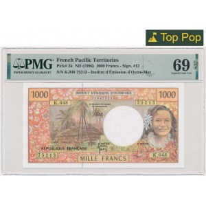 French Pacific Territories, 1.000 Francs (1996) - PMG 69 EPQ