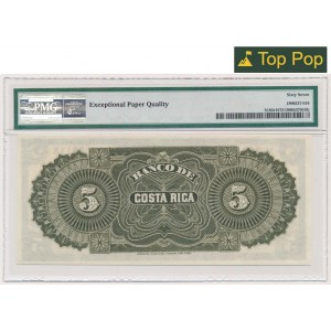 Kostaryka, 5 peso 1899 - PMG 67 EPQ