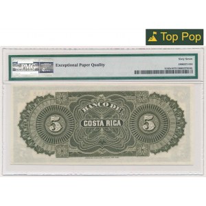 Costa Rica, 5 Peso 1899 - PMG 67 EPQ