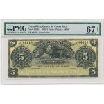 Costa Rica, 5 Peso 1899 - PMG 67 EPQ