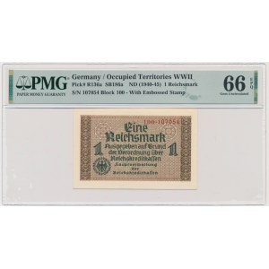 Niemcy, 1 marka (1940-45) - PMG 66 EPQ