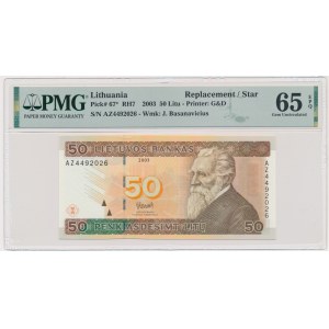 Lithuania, 50 Litu 2003 - PMG 65 EPQ