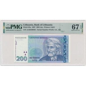 Litauen, 200 Litas 1997 - AA - PMG 67 EPQ