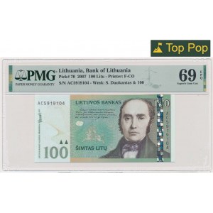 Lithuania, 100 Litu 2007 - PMG 69 EPQ